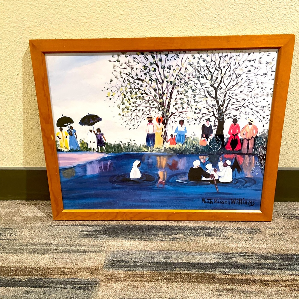 Ruth Russell Williams “Outdoor Baptism” Limited Print, Rare.